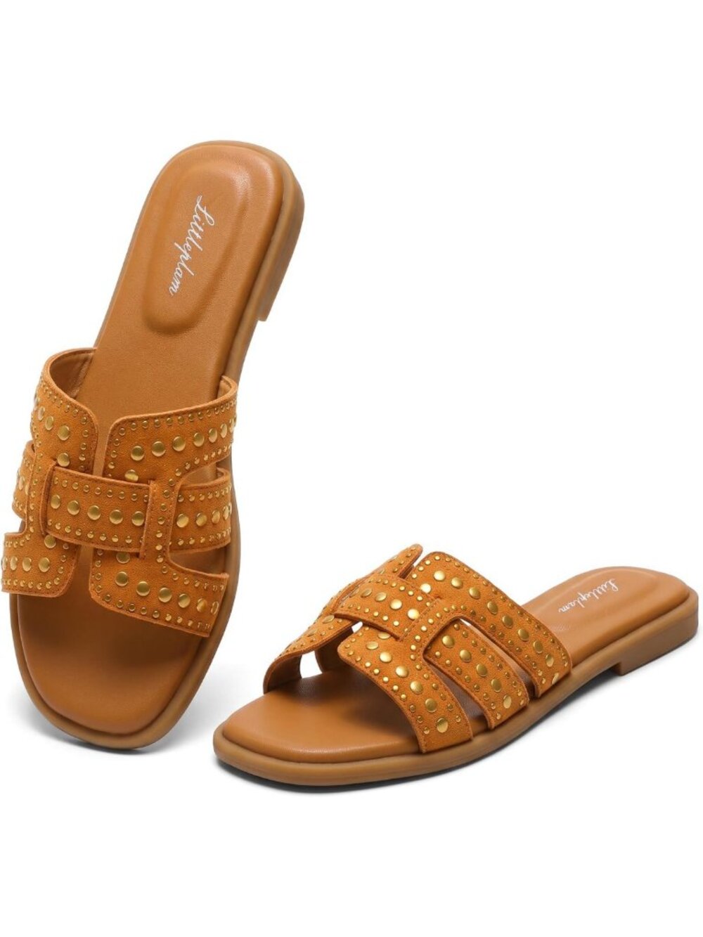 Stylish Summer Flat Sandals for Women - Comfortable Open Toe Slip-On Leather